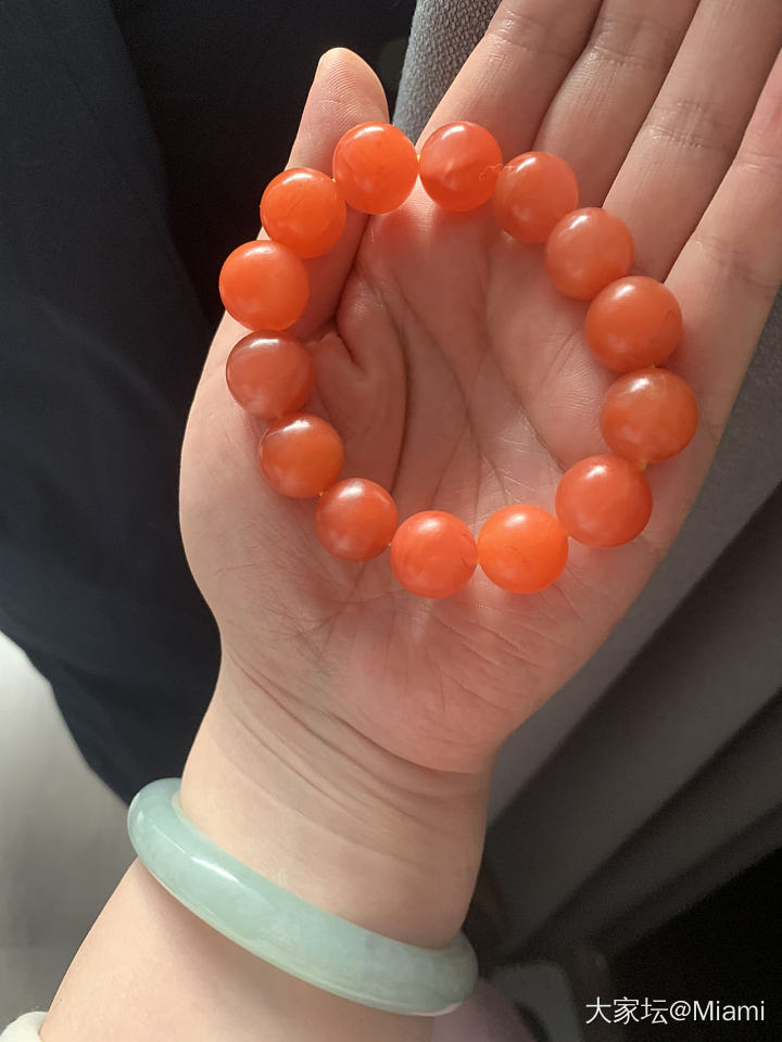 南红仙图 最后一张抹了油的仙图_珠串南红