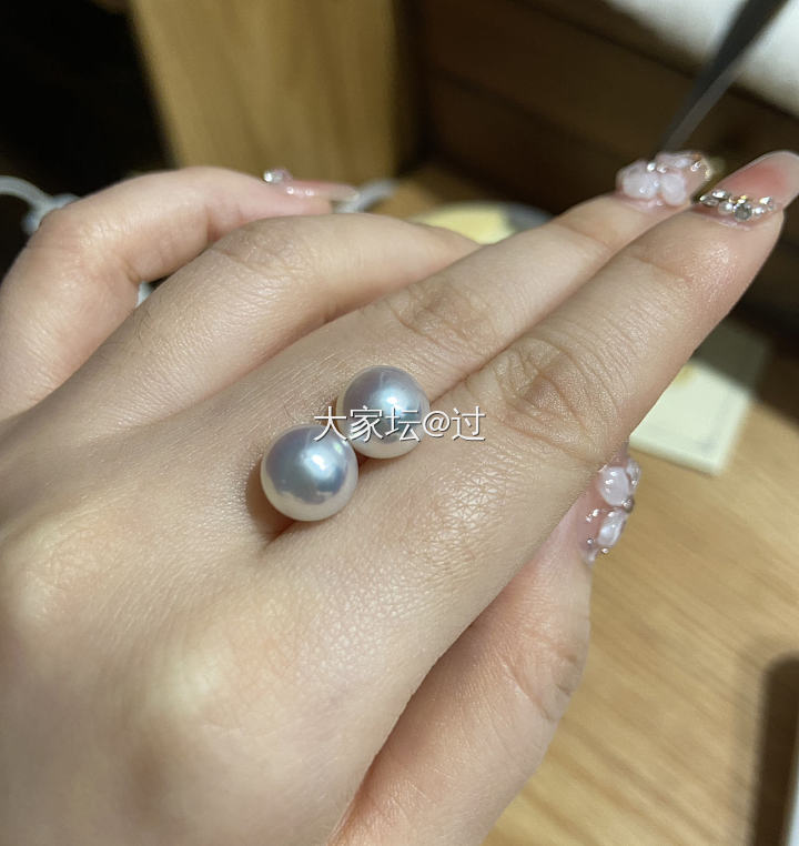 晒晒刚淘的小澳白_有机宝石海水珍珠