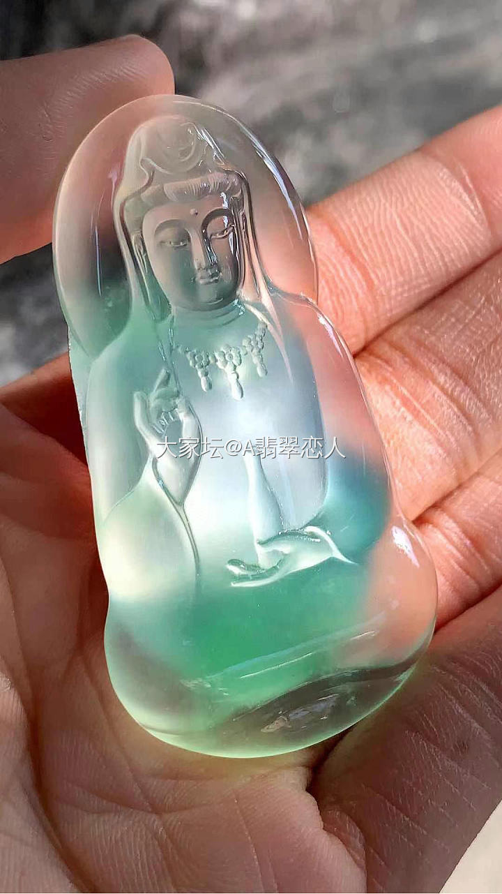 玻璃种慈悲观音_玉石翡翠