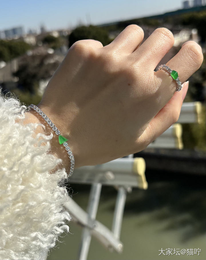 镶嵌归来，妥妥的小色标～_手饰首饰翡翠钻石