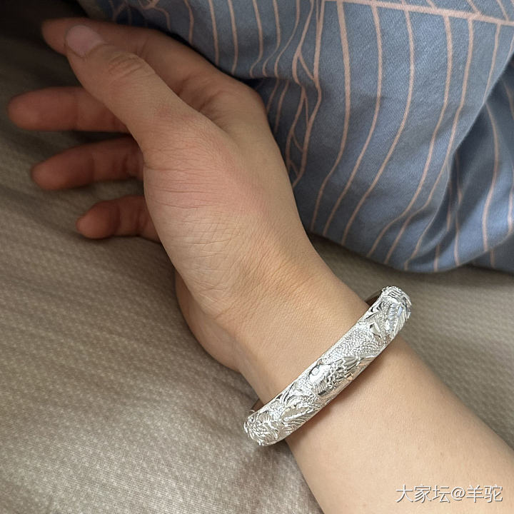 年前买到了老宝成的白头富贵_手镯银