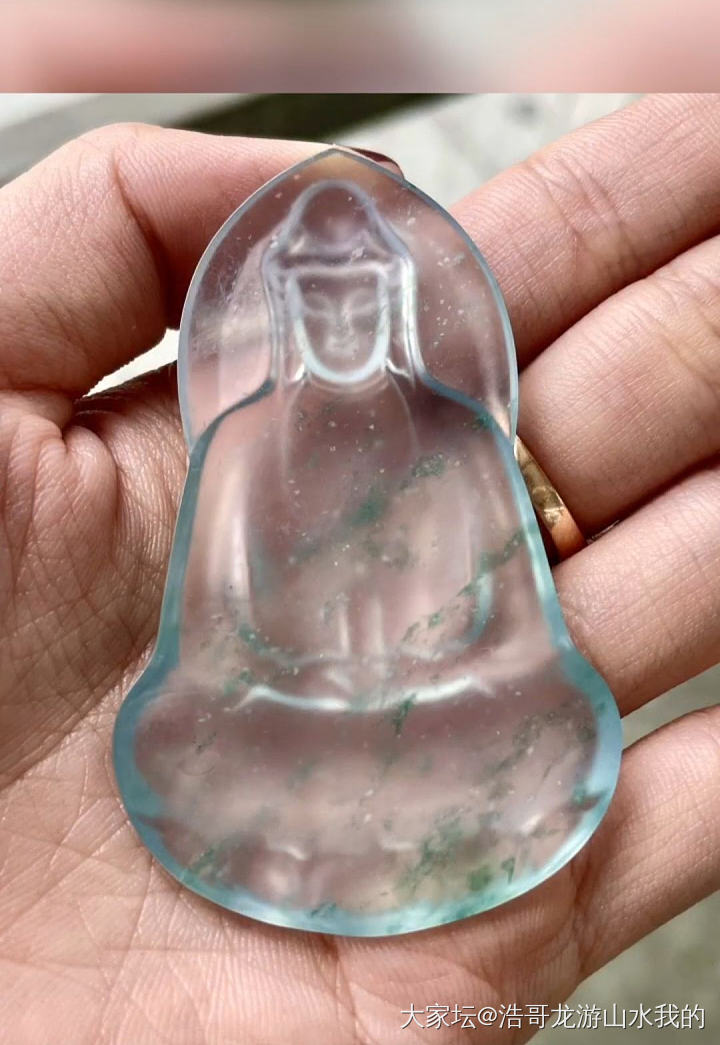 这个高冰飘花素衣好符合我的审美了_翡翠
