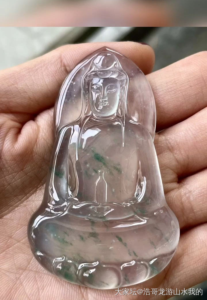 这个高冰飘花素衣好符合我的审美了_翡翠
