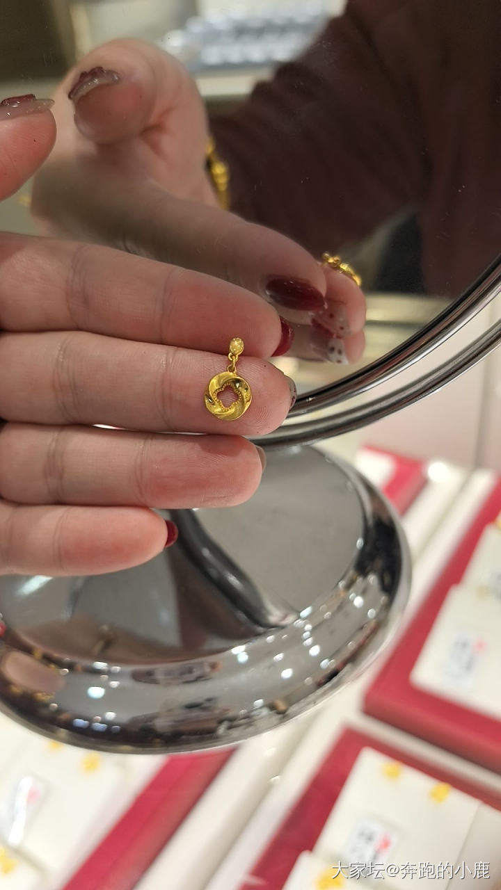 种草周大福葫芦耳环_首饰金