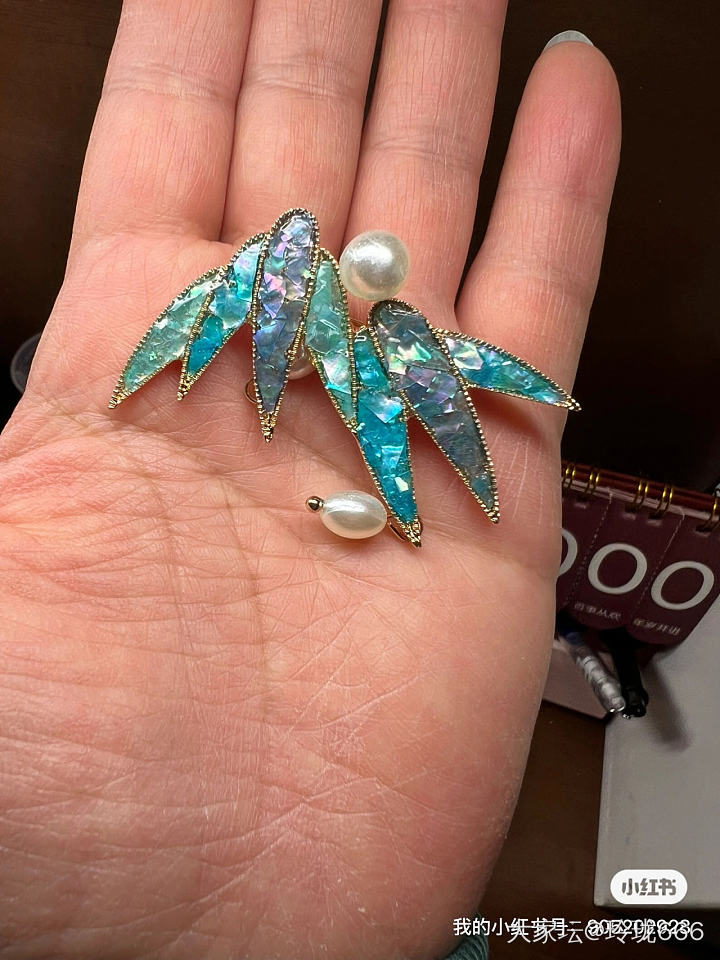 刚完成的螺钿手工_饰品制作