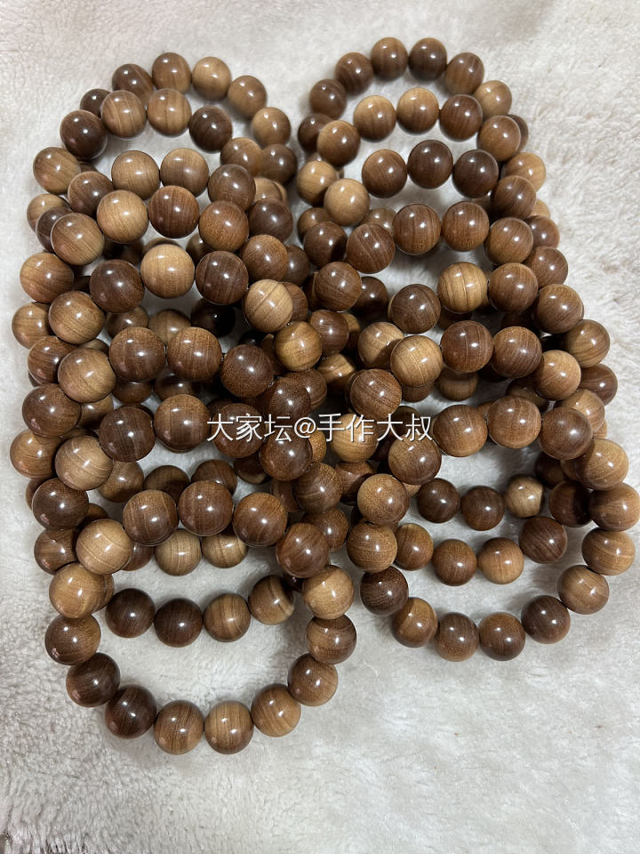 手作大叔家的老山檀香_珠串老山檀
