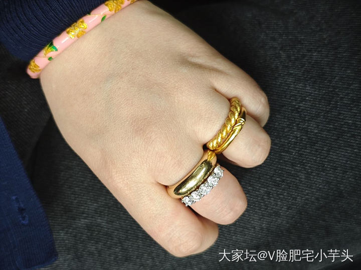 晒一晒校长家的竹节戒指_戒指金
