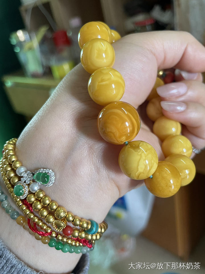 蜜蜡又变美啦！主珠向橙色调进发❤️_金琥珀蜜蜡