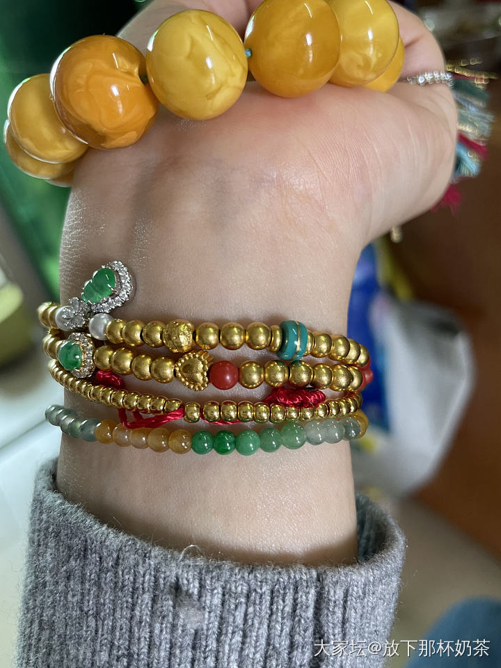 蜜蜡又变美啦！主珠向橙色调进发❤️_金琥珀蜜蜡