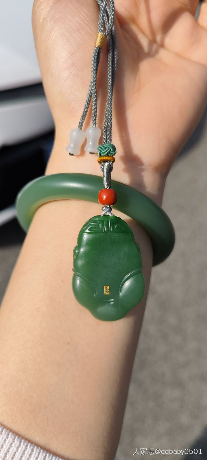 请进来秀秀粉绿～_和田玉