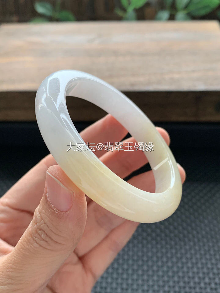 冰润飘黄翡玉镯_翡翠