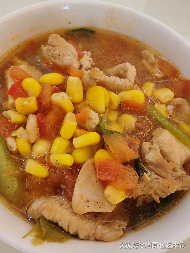 杂粮窝头和鸡胸肉_美食