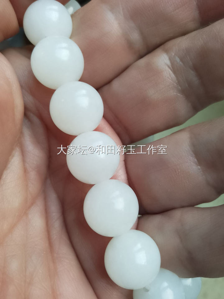 白玉手串_珠串和田玉
