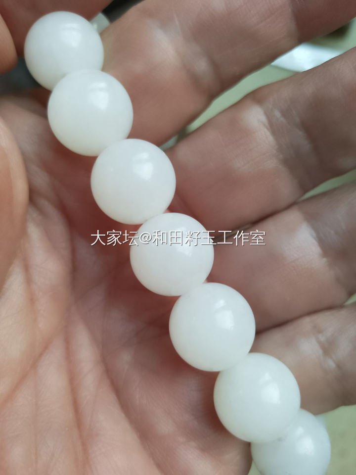 白玉手串_珠串和田玉