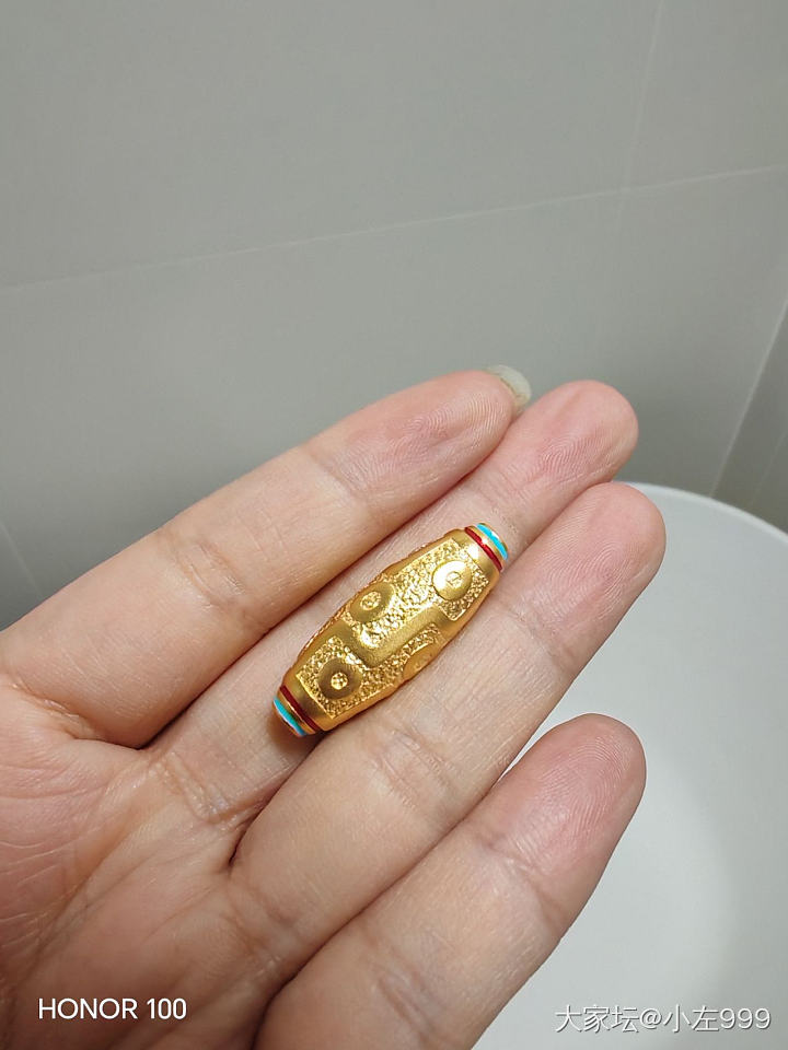蜜金天珠到了_金