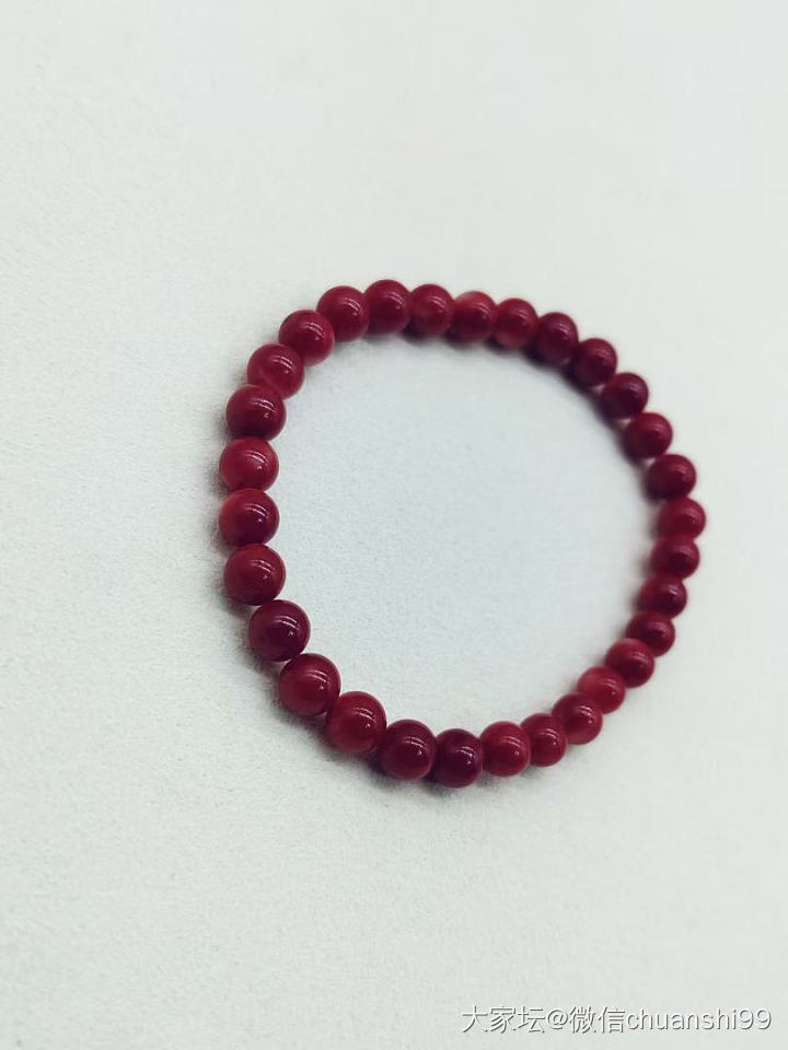 阿卡珊瑚圆珠 6mm_有机宝石