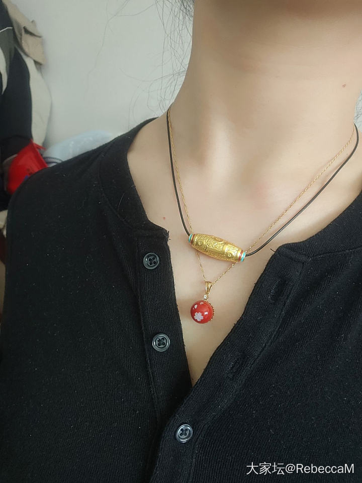 蜜金天珠收到咯_金