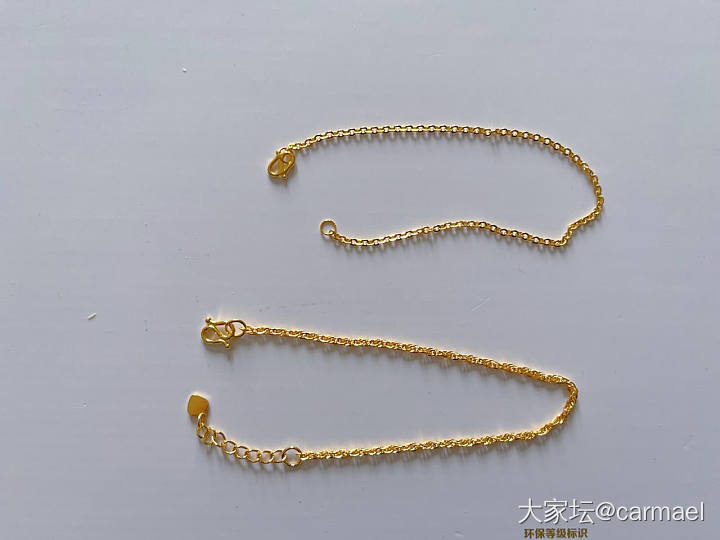两条手链对比_手链金
