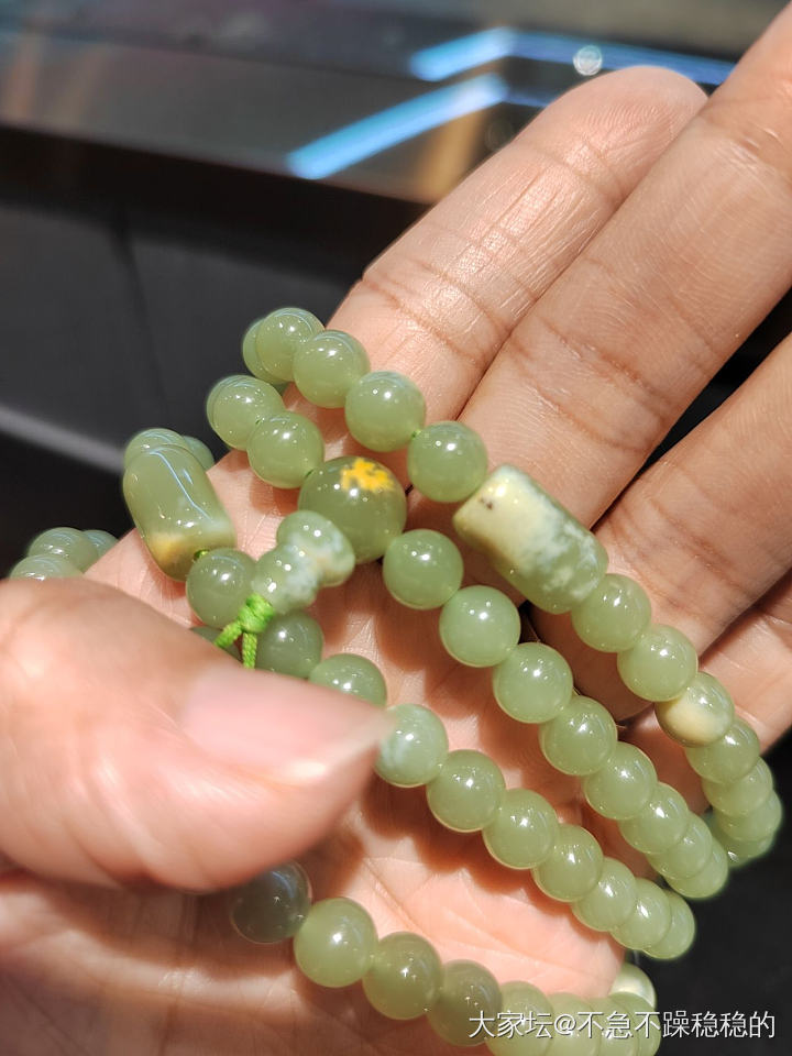 河磨玉108_珠串和田玉