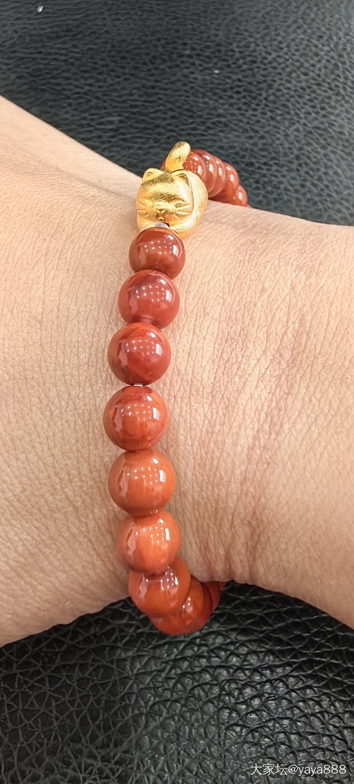 摸个鱼，记录一下生活_珠串南红玉髓玛瑙金