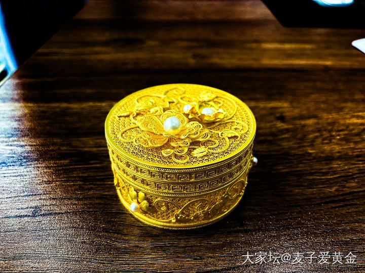 漂亮的花丝首饰盒，做工真的太赞了_金