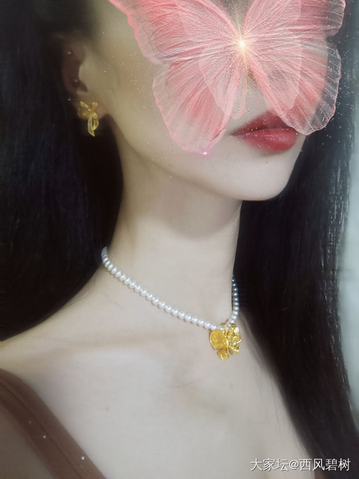 金蝴蝶结一套​_金