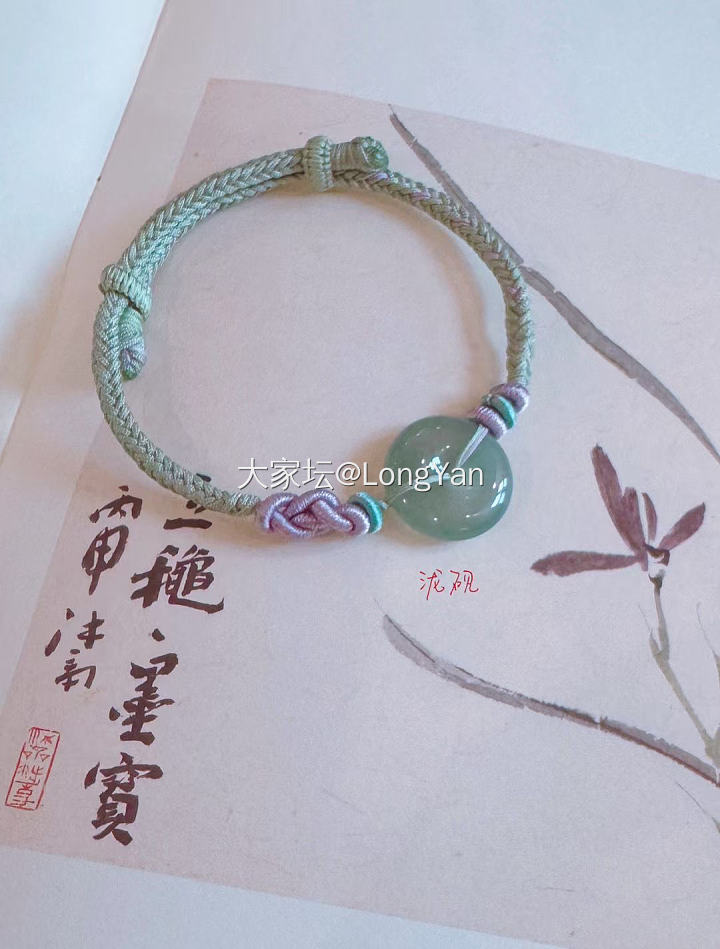 自己编的小扣子，第一个编了六小时_翡翠