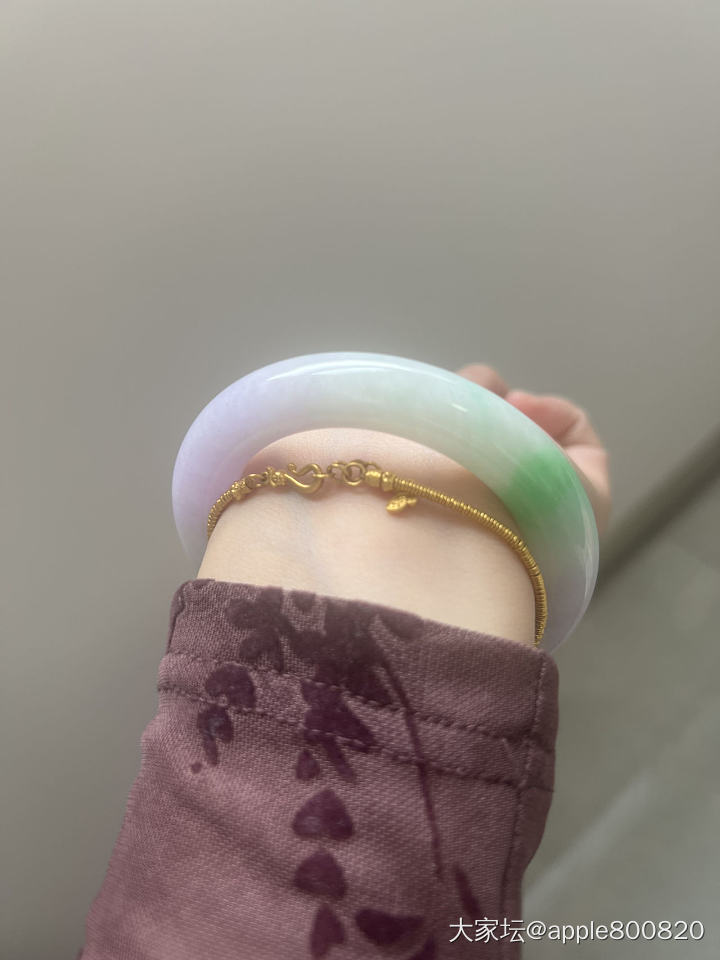 没那么多金子，只能晒手镯了_手镯翡翠