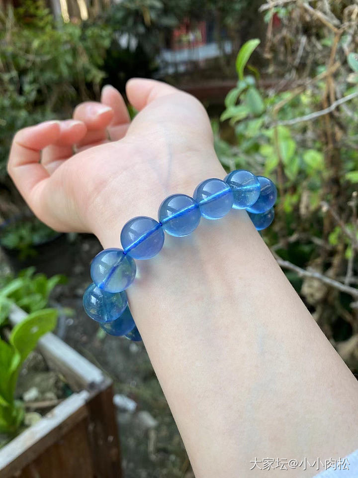 大颗粒海蓝宝真的深得朕心，哈哈哈_水晶