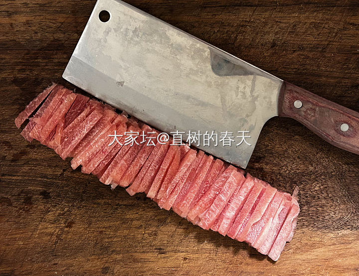 切肉丝和香肠片_生活闲聊