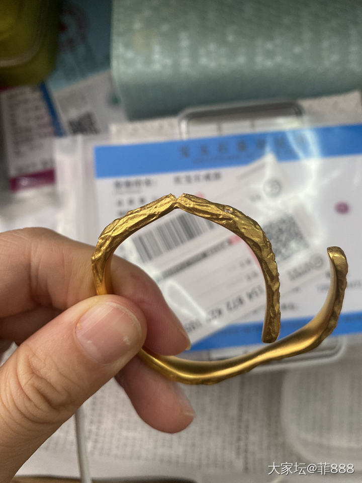开口镶钻手镯去魅了。。。_金