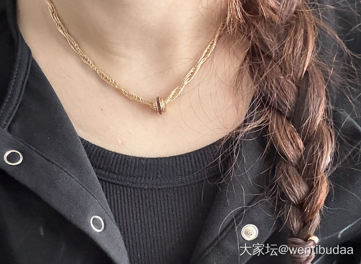 库库买18k，美杜莎金色项链_K金