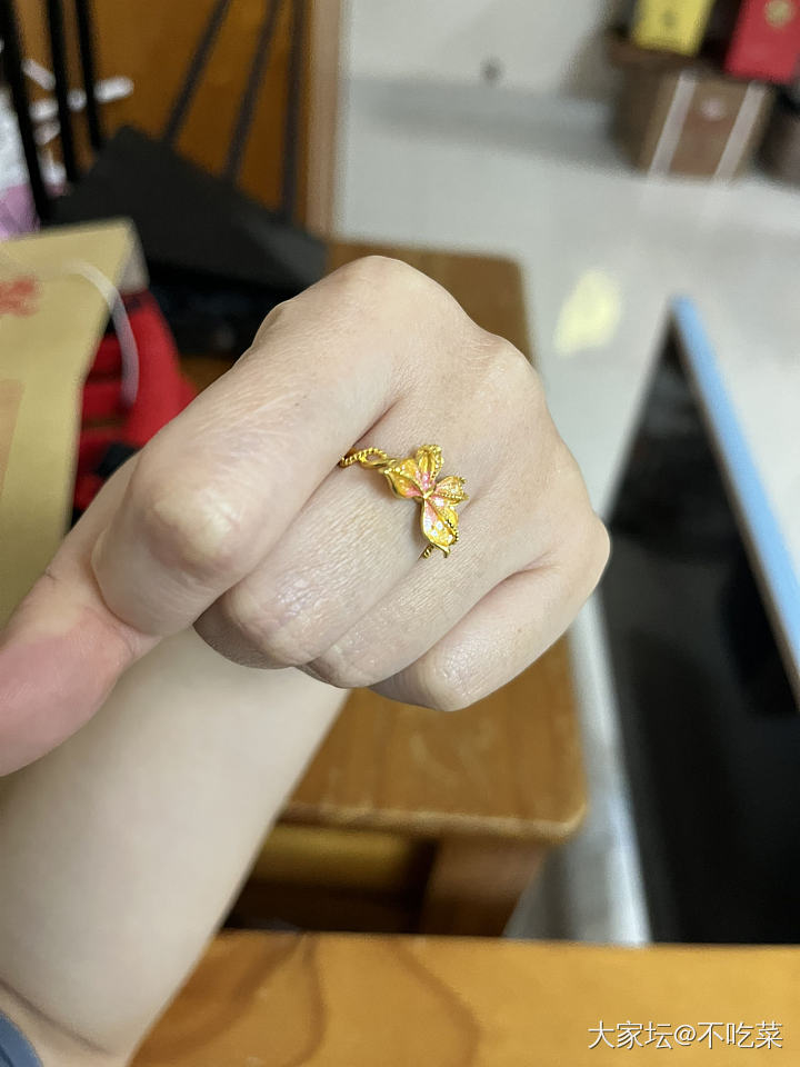 曼卡龙烟雨梦蝶戒指_金