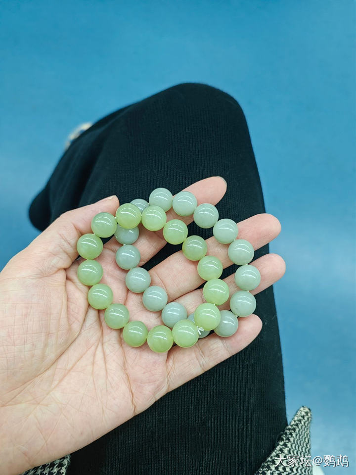 用直播间一颗的价格，买了一串_玉石和田玉
