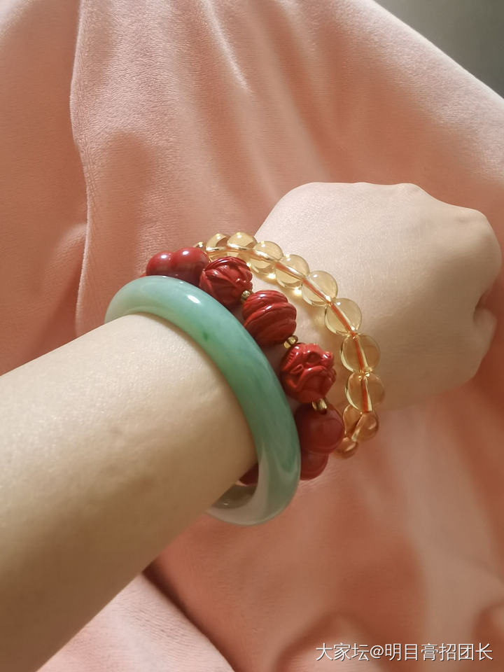 今年本命年，青蛇旺运，三合朱砂辟邪增福，黄水晶招财_水晶