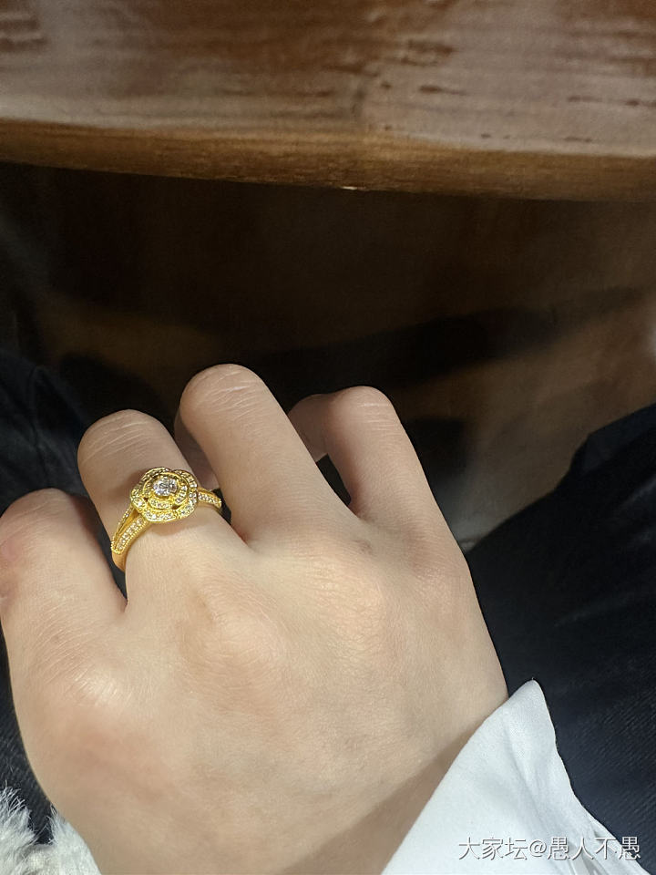 玫瑰花戒_金