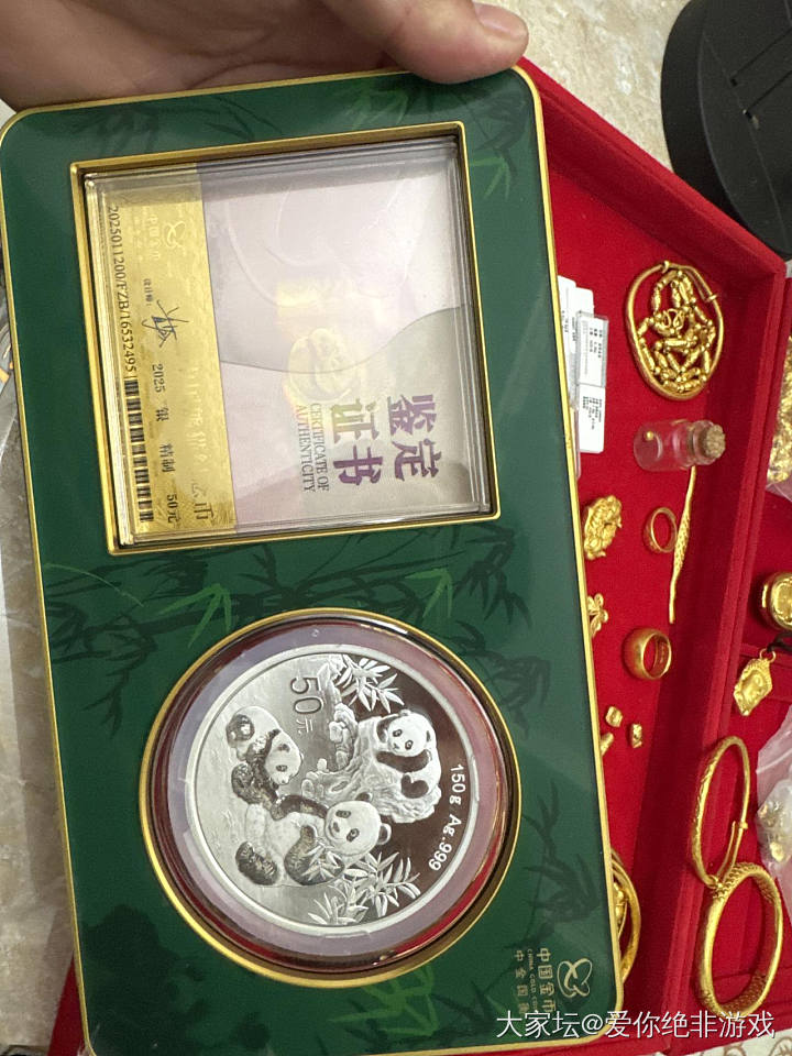 全新熊猫银币_金