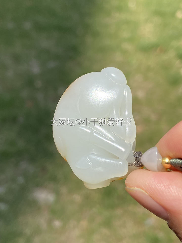 和田玉籽料红皮白肉生肖羊_和田玉