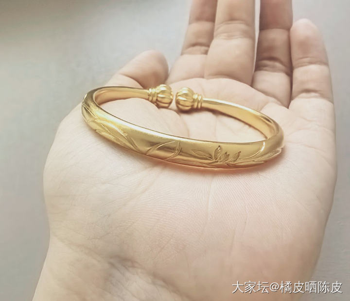 开心 在宝祥家打的镯子回来了_金