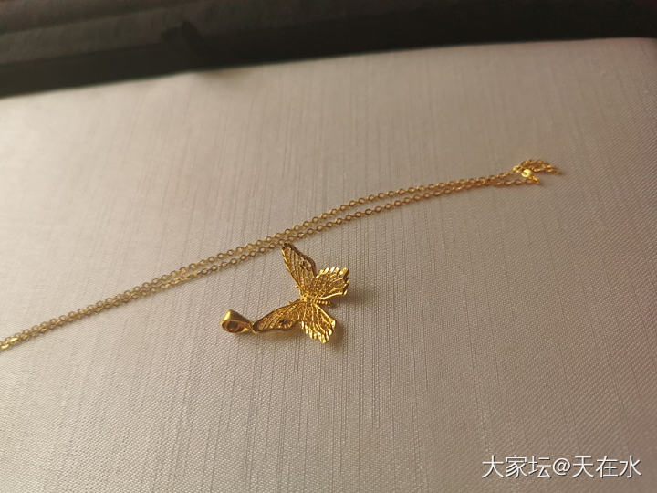 新到的克价698的蝴蝶，前天薅的羊毛，还送一根925银链，我真觉得我薅羊毛好有天..._金