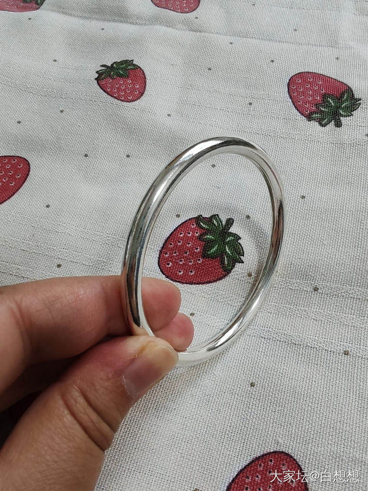 墨谦的贴盘价银甜甜圈，还行_手镯银