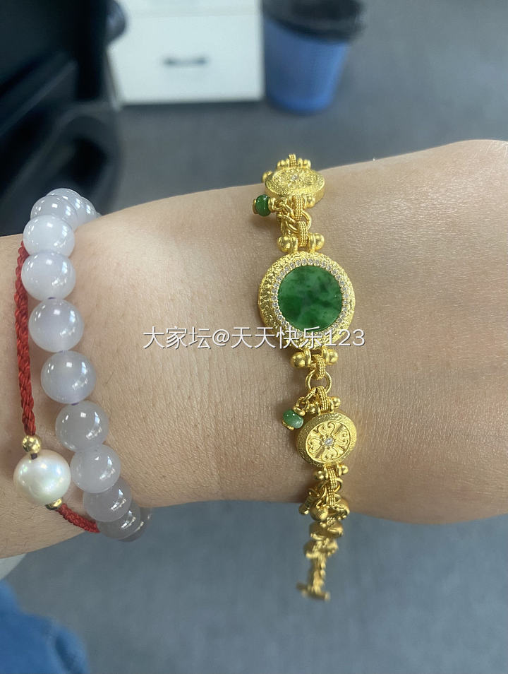 出这条足金翡翠手链_金