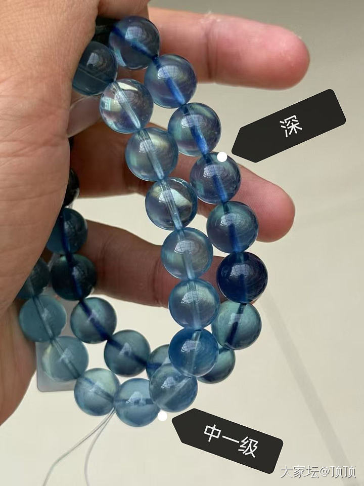 魔鬼蓝？_海蓝宝珠串