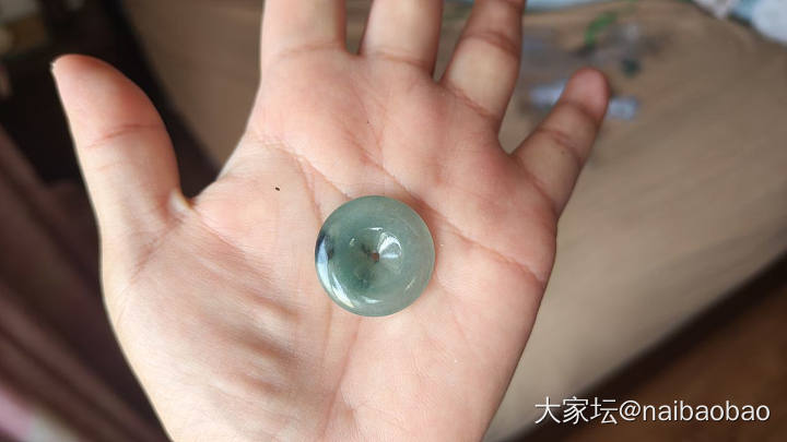 天然缅甸A货翡翠平安扣蛋面_翡翠