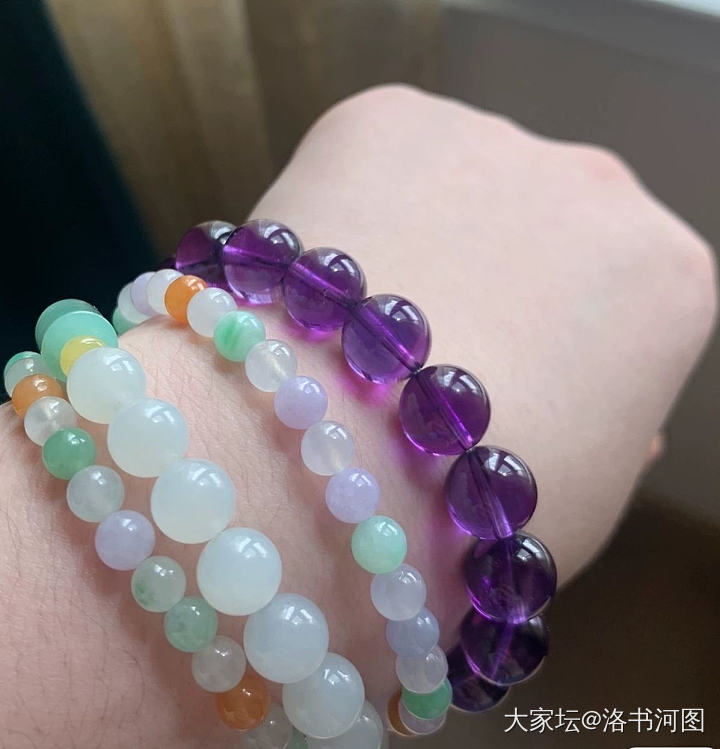翡翠叶子，小圆牌，手串_翡翠