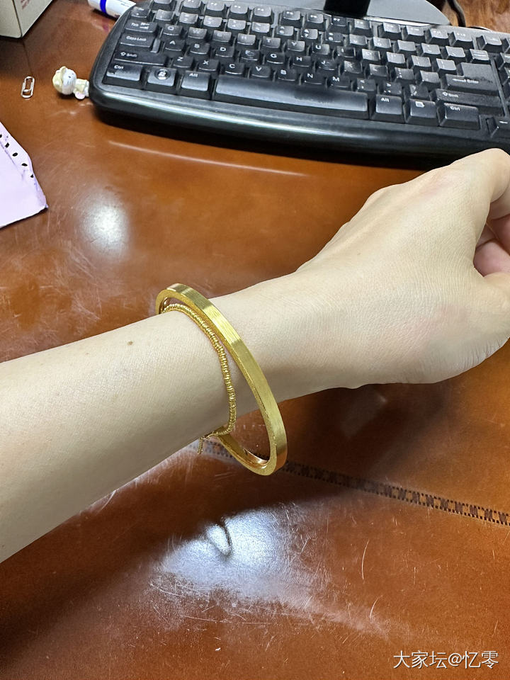 拉丝筷子镯收到啦_金