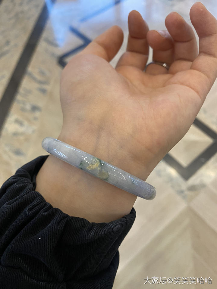 莫奈花园翡翠手镯_翡翠