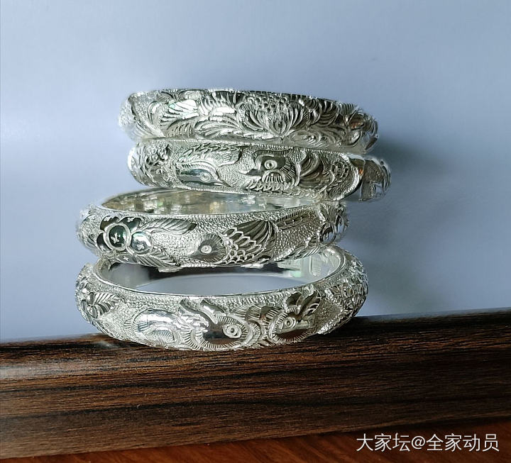 老宝成镯和锁片_银