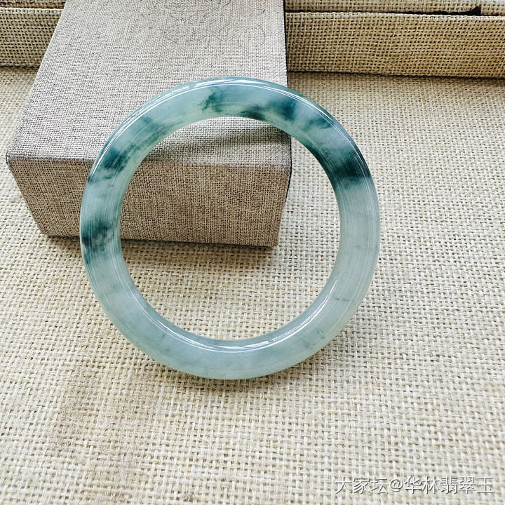 蓝花翡翠A货圆条52.5mm完美_翡翠