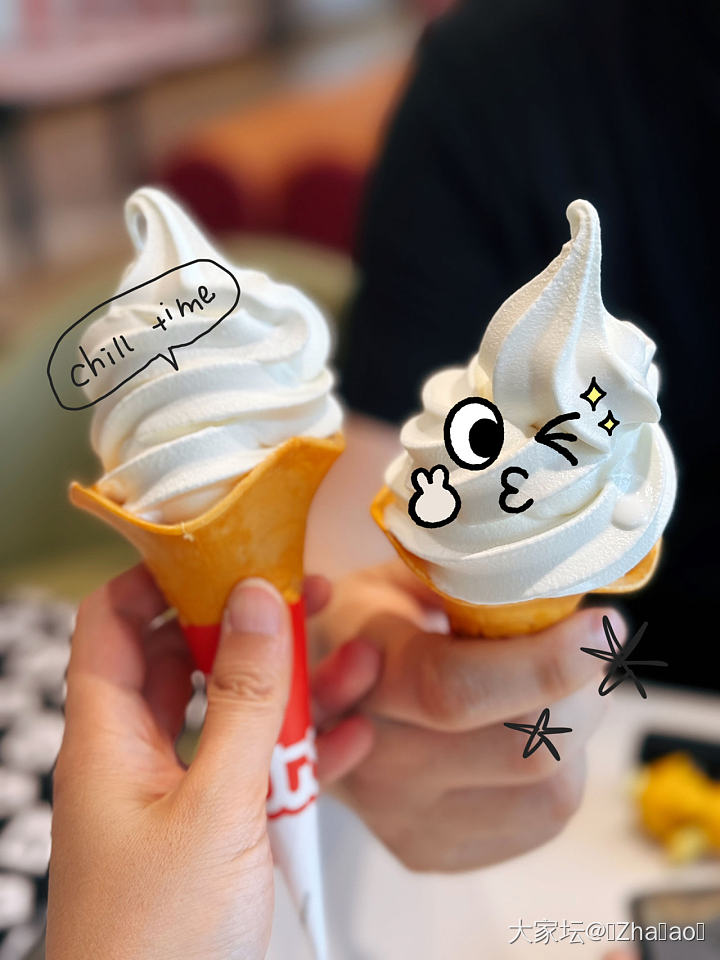 冰激凌买一送一的快乐～😁_美食